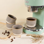 Ceramic Espresso Cups Set of 4, 5oz Espresso Coffee Mugs, Special Glazed Demitasse Cups Expresso Coffee Cup for Espresso Machine