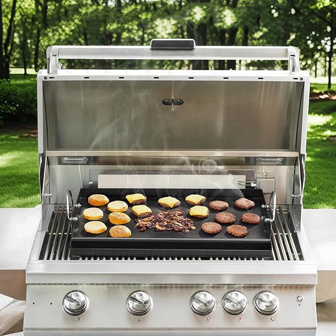 Onlyfire Universal BBQ Griddle with Handles for Most Grills, Ceramic Coated Non-stick Flat Top Griddle for Outdoor Cooking, 18"L x 12.6"W x 2.8"H "