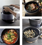 Vermicular Musui–Kamado (RICEPOT) | Cast Iron Induction Cooker | Precision Multicooker | Japanese Rice Cooker | Slow Cooker | Non-Toxic Enameled Cast Iron Pot | Charcoal | US Model (120V)