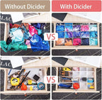 40Pcs Drawer Dividers, Adjustable Drawer Organizer for Socks, Underwear, Makeup, Can Help Tidy Kitchen, Bedroom, Dresser White