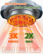 Nuwave Oven Pro Plus Air Fryer, Infra-Red Countertop, 2025 Advanced Convection, No Defrosting or Preheating, Cook Fresh or Frozen, Durable Power Dome, 100 Presets & 50 Memory, PFAS Free, Cozy Blue