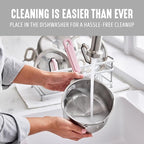 GreenLife 6 Piece Stainless Steel Cookware Set, Induction Kitchen Cooking Pots & Pans, Locking Lids, Built in Strainer, Drip-Free Pour Spouts, Silicone Handles, Saucepan, Stock Pot, Dishwasher Safe