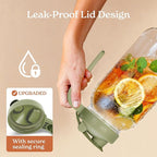 SMIRLY 64 oz Mason Jar Pitcher,Glass Pitcher with Wide Mouth,Water Jug with Double Leak Proof Lid for Iced Coffee,Hot Water,Breast Milk