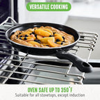 GreenLife Soft Grip 7" and 10" Frying Pan Set, Healthy Ceramic Nonstick, Non Toxic PFAS & PFOA-Free, Dishwasher Safe, Egg Omelet Skillet, Cookware for Easy Cooking, Kitchen Essentials, Black