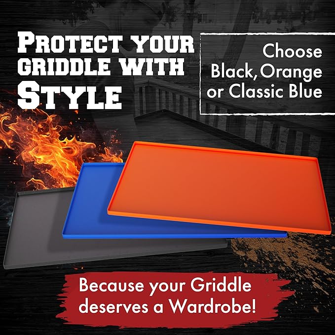 KITCHEN PERFECTION 17" Premium Silicone Griddle Cover Mat For Blackstone Griddle 17 Inch - Hermetic Protection From Rust & Debris All Year, Fits All Blackstone 17 Inch Models - Food Grade Silicone