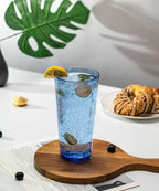 KOXIN-KARLU Mixed Drinkware 26-ounce Plastic Tumbler Acrylic Water Glasses, set of 6 Blue