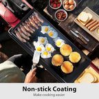 Utheer 37" x 17" Ceramic Nonstick Cast Iron Griddle for Camp Chef 3 Burner Stove, Fits GB90D TB90 SPG90B CCH3, Large Flat Top Camping Griddle, Oven-Safe to 500°F,Rust-Resistant Camp Chef Accessory