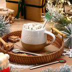 Jinei 120 Pcs Christmas Coffee Stirrers Stir Sticks Natural Wooden Stir Sticks Disposable Drink Stirrers for Stirring Hot Chocolate Milkshake Restaurant Home Office