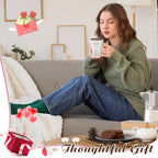 Honeydak Chocolate Fondue Mug with Fork and Candle Sweet Ceramic Personal Chocolate Melting Cup Chocolate Fondue Mug Ideal Gifts for Birthday Date Night Birthday Wedding Gifts (White)