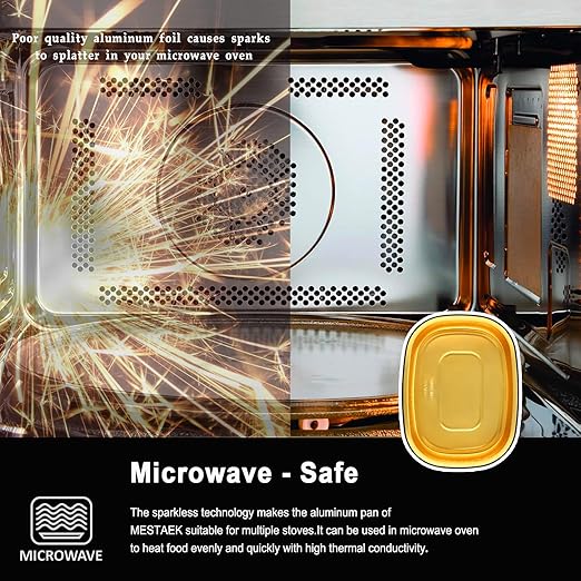 Oval Aluminum Foil Pans with Snap-On Lids (5 Pack) | 2X Thicker Heavy Duty Reusable Container 25oz for Take-Out (Black)