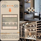Countertop Bar Liquor Wine Bottle Holder Display Shelf, Wine Rack Organizer Storage Pantry Cabinet for Kitchen Decor