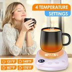 Coffee Mug Warmer - Fastest Heating & Highest Temperature, Coffee Cup Warmer for Desk Auto Shut Off, 4 Temp Settings & 1-12H Timer, Smart Electric Beverage Warmer for Coffee, Tea (Purple)