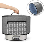 YARWO Slow Cooker Dust Cover Compatible for Crock Pot and Hamilton Beach 6-8 qt Slow Cooker, Dust Free Cover with Zipper Pocket and Wipe Clean Liner, Gray with Arrow