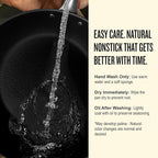 Alva Black Angus 9.5” Carbon Steel Frying Pan – Naturally Nonstick, PFAS-Free & Toxin-Free, Oven & Induction Safe, Chef-Grade Heat Control, Built to Last a Lifetime, Designed in Belgium