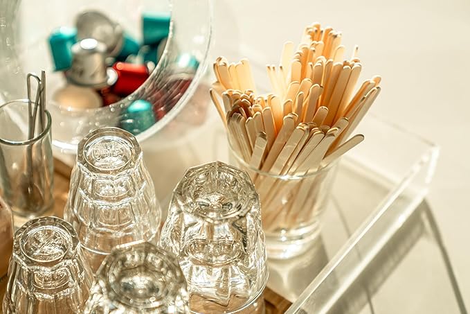 5.5 Inch Wooden Coffee Stirrers, 1000 Count, Disposable & Compostable Wood Coffee Stick Stirrers | Eco-Friendly, Sustainable, Organic, Biodegradable, Vegan-Friendly Coffee Station Supplies