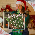 Meanplan 60pcs Christmas Swizzle Sticks Christmas Cocktail Stirrers Plastic Stir Sticks Xmas Santa Claus Snowman Decorations for Birthday Party Coffee Shop Supplies Favors Gifts(Snowman)