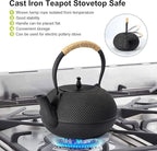 suyika Japanese Tetsubin Tea Kettle Cast Iron Teapot with Stainless Steel Infuser 60 oz/1800 ml