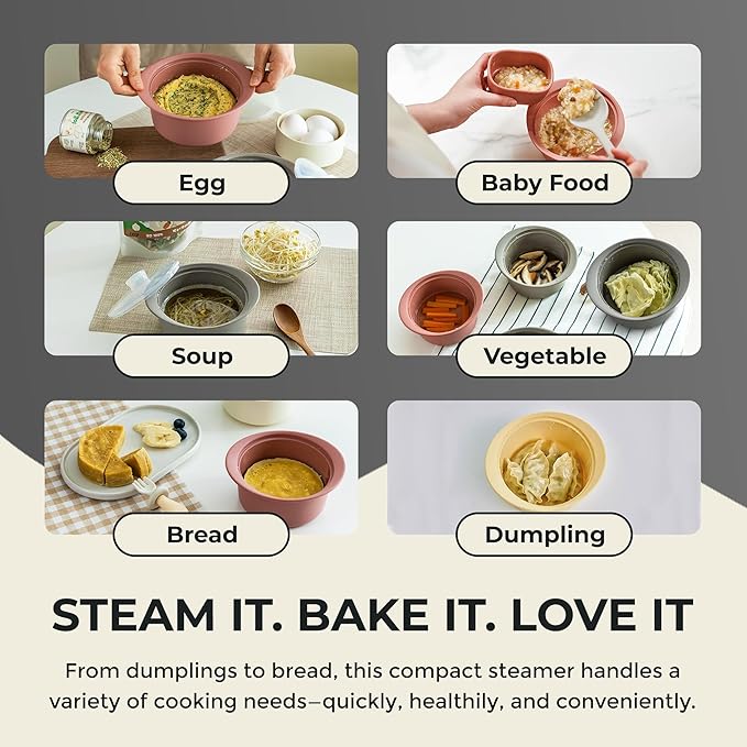 27oz Platinum Silicone Microwave Steamer Pot with Handle & Lid - Korean 100% Food-Grade Steamer Bowl, Heat-Resistant Cooker with Steam Holes, Easy Clean, Dishwasher Safe, Yellow