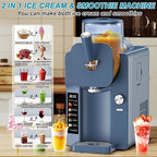 Ice Cream Maker, Slushie Machine for Home, Slushy Machine 70 oz Margarita Machine with 6 Preset Programs for Ice Cream, Frozen Yogurt or Gelato, Adjustable Thickness, Blue