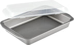 Circulon Total Nonstick Baking Pan With Lid / Nonstick Cake Pan With Lid, Rectangle - 9 Inch x 13 Inch, Gray