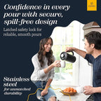 ESPRO P7 French Press Stainless Steel 304 – Patented Double Walled Micro-Filter Insulated French Press Coffee Maker, Grit-Free Brew - Heat Resistant BPA Free Coffee Maker - Matte Black (32oz)