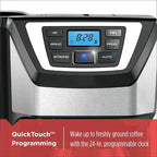 Black and Decker BLACK+DECKER 12-Cup Mill and Brew Coffeemaker, Black, CM5000B