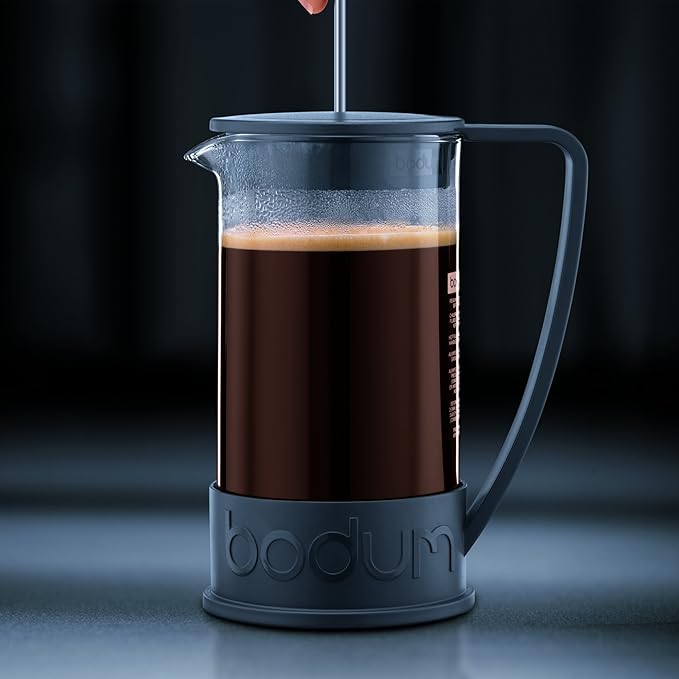 Bodum 51oz Brazil French Press Coffee Maker, High-Heat Borosilicate Glass, Black - Made in Portugal