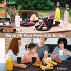 32Pcs Black Plates and Bowls Sets,Lightweight Plastic Dishes Set for 8,Unbreakable Dinnerware Sets,Reusable Plates Set,Dishwasher and Microwave Safe, Dish Sets for Outdoor Camping,RV