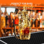 Bar Mat for Cocktail and Coffee Bar 6" x 12" Rubber Bar Service Spill Mat for Cocktail Bartender Coffee Bar or Countertop Mats Glass Drying Mat