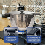 ChefTop Stainless Steel 3-in-1 Pot with Glass Lid, Space Saving Pot, Three sizes: 8", 9", and 11" with matching glass lids