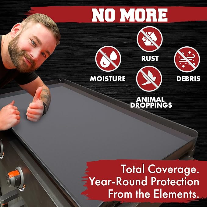 Kitchen perfection 36" Premium Silicone Griddle Cover Mat for Blackstone Griddle 36 Inch - Hermetic Protection from Rust & Debris All Year, Fits All Blackstone 36 Inch Models - Food Grade Silicone