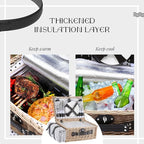 Picnic Basket Set for 4 with Waterproof Blanket Mat Insulation Bag Wicker Classic White Black Polka Dots Elegant Gift for Wedding Birthday Summer Camp Outdoor Camping Beach Travel Christmas