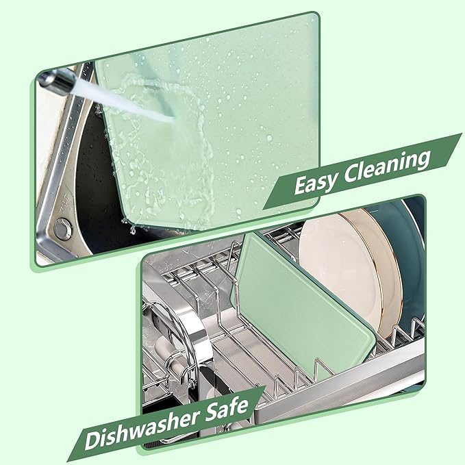 Stainless Steel Cutting Board, Cutting Boards for Kitchen, Stainless Steel/Wheat Straw PP Large Cutting Board with Juice Groove for Meat, Vegetables,Fruits (16 ×11×1 Inches)