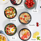 PYRMONT Wheat Straw Bowls - 26 OZ Reusable, Unbreakable Soup & Cereal Bowls, Set of 8, Dishwasher & Microwave Safe, BPA-Free