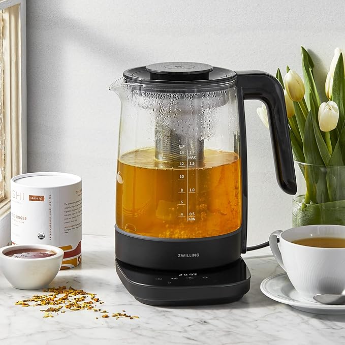 ZWILLING Enfinigy Glass Kettle, Tea Kettle, Black