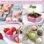 Aoriher 150 Pieces 10 oz Mini Cake Pans with Lids Aluminum Foil Baking Cups Square Disposable 4" x 4" Large Cupcake Cups Baking Tins for Kitchen Brownie Pudding Desserts Holders(Rose Red)