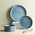 Stone Lain Bao 24-Piece Dinnerware Set Stoneware, Blue