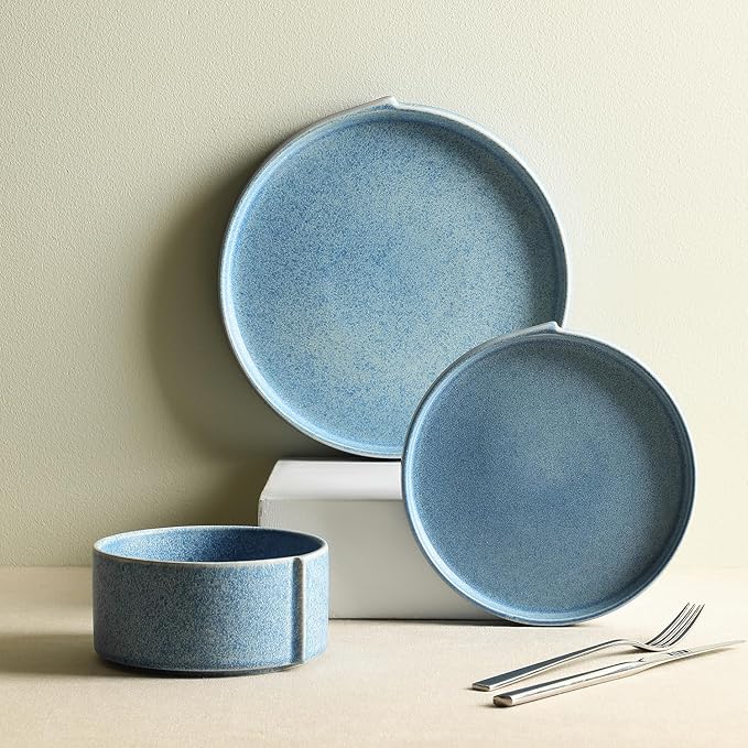 Stone Lain Bao 24-Piece Dinnerware Set Stoneware, Blue