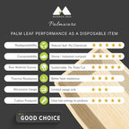 | 4" Square Palm Leaf Plates (50 Pcs) Disposable Plate Bamboo Like Party Pack, Compostable & Biodegradable Plate for Desserts, Eco Friendly Alternative to Plastic Bowl Paper Plates