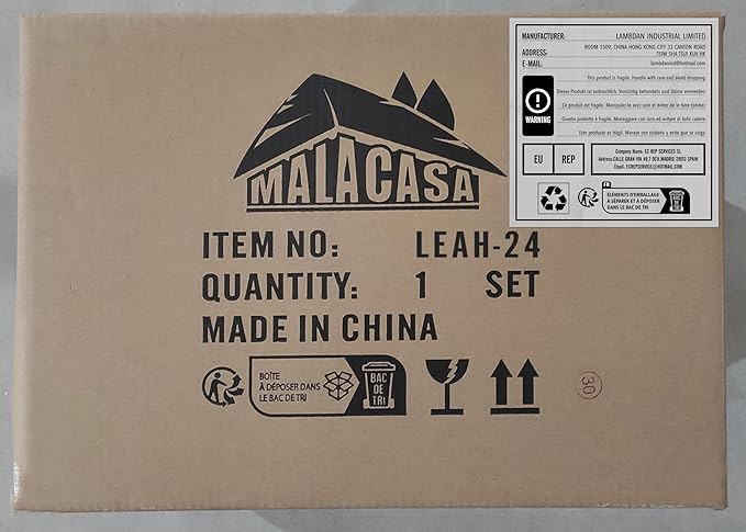 MALACASA 24 Pieces Porcelain Dinnerware Set, Modern White Dish Set for 6, Premium Serving Plates and Bowls Sets, Chip and Scratch Resistant Dishware Sets Kitchen Dishes Dining Ware Set, Series LEAH