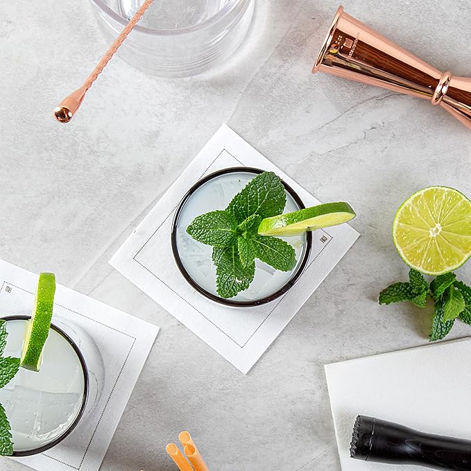 Restaurantware-Vetri 16 Ounce Tall Drinking Glasses, 24 Dishwashable Beverage Glasses - No-Lead, Elegant, Gray Glass Tumblers, Ideal For Water, Juice Beer, Cocktails, Liquor, Iced Tea, And More