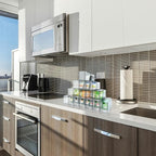 16-Pack Tea Bag Drawers Organizer - 16 Clear Plastic Drawer Tea Bag Holder; Stackable & Portable; Wider Size; Well-Organized Storage for Tea Bags & Kitchen Essentials；High Volume