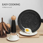 21PCS ceramic cookware set,Nonstick ceramic pan, Removable Handle pots and pans set, Stackable Pan Set, Ceramic Nonstick Pan Pots and Pans Set Non Stick(Black)