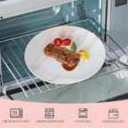 bestone Dinner Plates, 10.5 Inch Plates Set of 6, Porcelain Round Dessert Salad Dinner Plates, Serving Dishes for Kitchen, Dishwasher, Microwave, Freezer, Oven Safe, Marble Orange