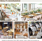 sancua 6 Pack White Tablecloth 60 x 84 Inch, Rectangle Table Cloth for 4ft Tables - Stain and Wrinkle Resistant Washable Polyester Table Cover for Dining Wedding Banquet Party Buffet Restaurant