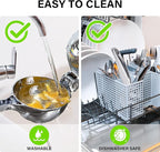 Vakoo Lemon Squeezer - Large, Heavy-Duty, Sturdy Metal Manual Juicer for Lemon, Lime & Citrus, Hand Press for Maximum Juice Extraction - Large, Silver