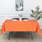 sancua Rectangle Tablecloth - 54 x 78 Inch - Stain and Wrinkle Resistant Washable Polyester Table Cloth, Decorative Fabric Table Cover for Dining Tables, Buffet Parties and Camping, Orange