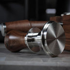 54mm Espresso Accessory Set For Breville Machines Includes Walnut & Leather Tamping Mat, Calibrated Tamper & Distributor, Dosing Funnel & Puck Screen, Bottomless Portafilter