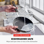 GreenPan x Bobby Flay 13 Piece Nonstick Cookware Pots and Pans Set, PFAS-Free Diamond Ceramic, Induction Suitable, Easy Clean Dishwasher & Oven Safe, Stay-Cool Silicone Handles, Glass Lids, Black