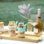 Felli On the Go Yogurt Parfait Snack Cup 12 oz Reusable Leak Proof + Travel Spoon, Topping Holder for Fruit Cereal Milk, To Go Lunch Healthy Portion Control Overnight Oats Container Clear (2, Blue)